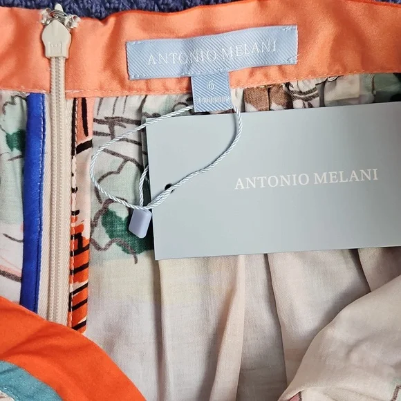 ANTONIO MELANI Evie Cotton A-line Maxi Skirt: Ocean Print: Size-6 - Picture 7 of 16